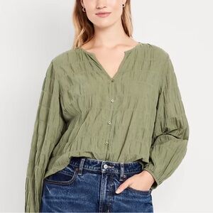 Old Navy Women's Olive Blouse